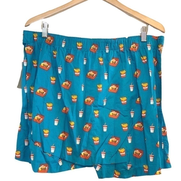NWT JCrew Burger Theme, Blue Boxer Shorts, X-Large - Picture 2 of 5